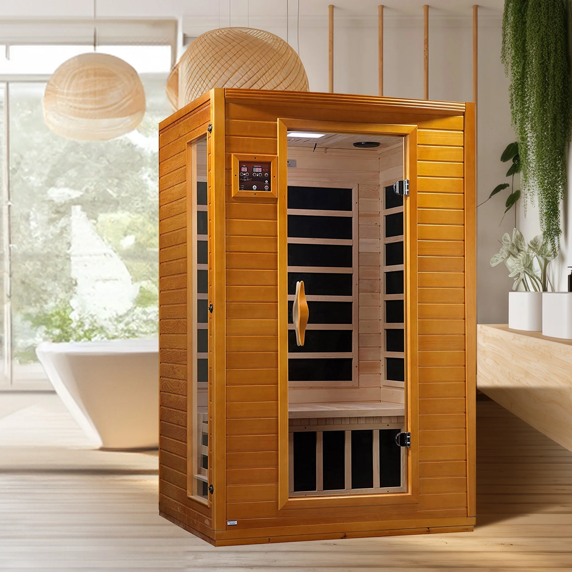 Andora 2-Person Low EMF Hemlock Infrared Sauna