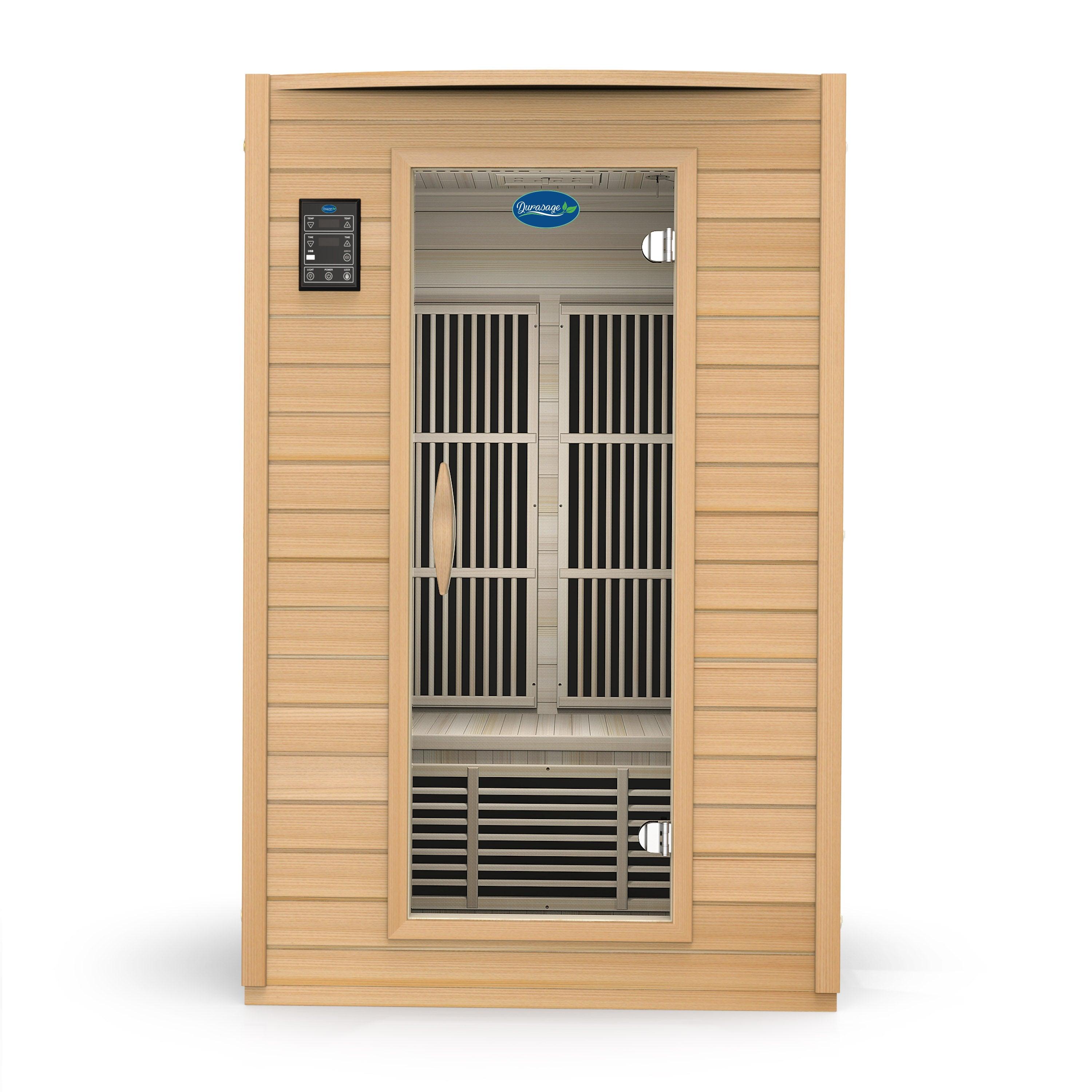 Durasage 2-Person Carbon Infrared Sauna - Canadian Hemlock