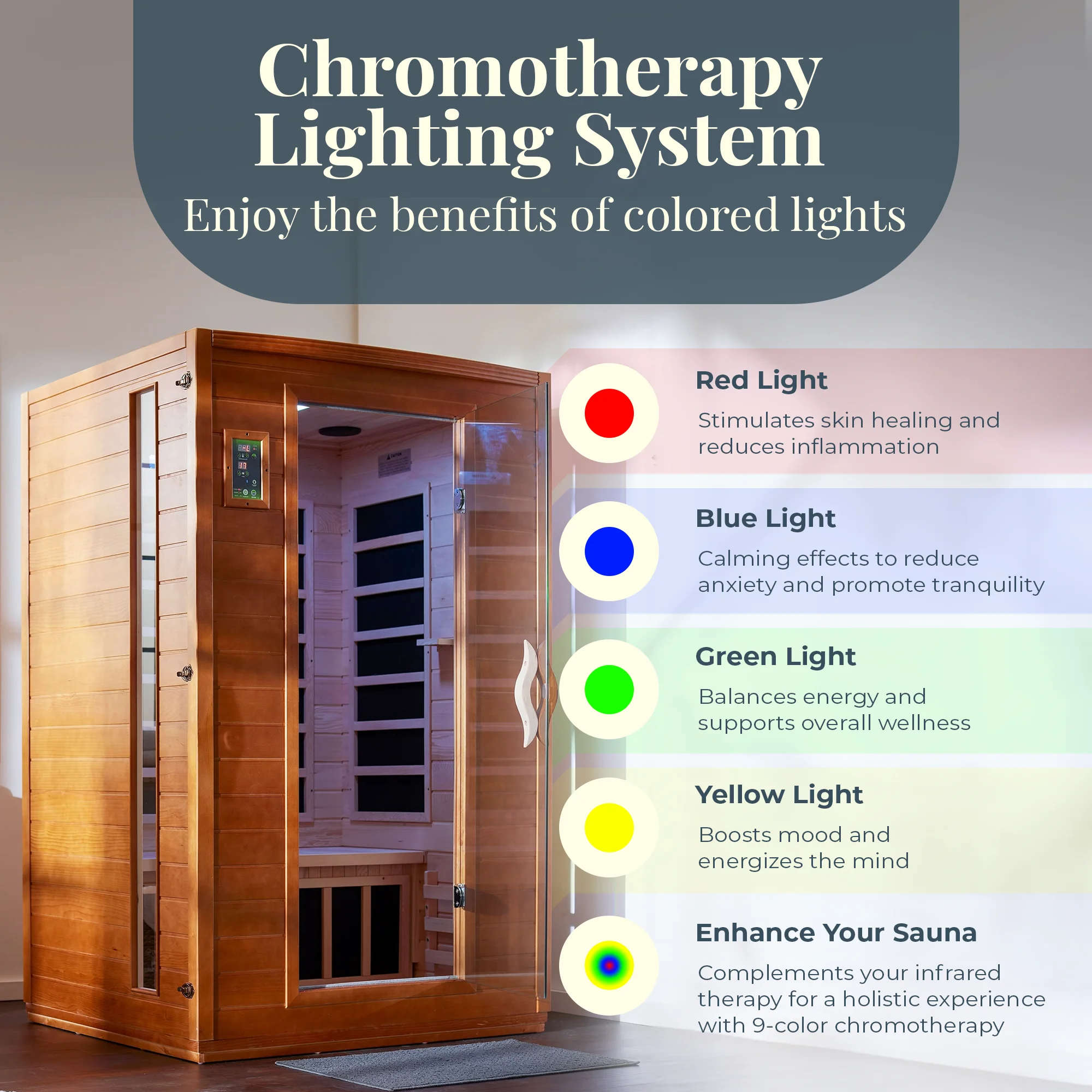 Andora 2-Person Low EMF Hemlock Infrared Sauna