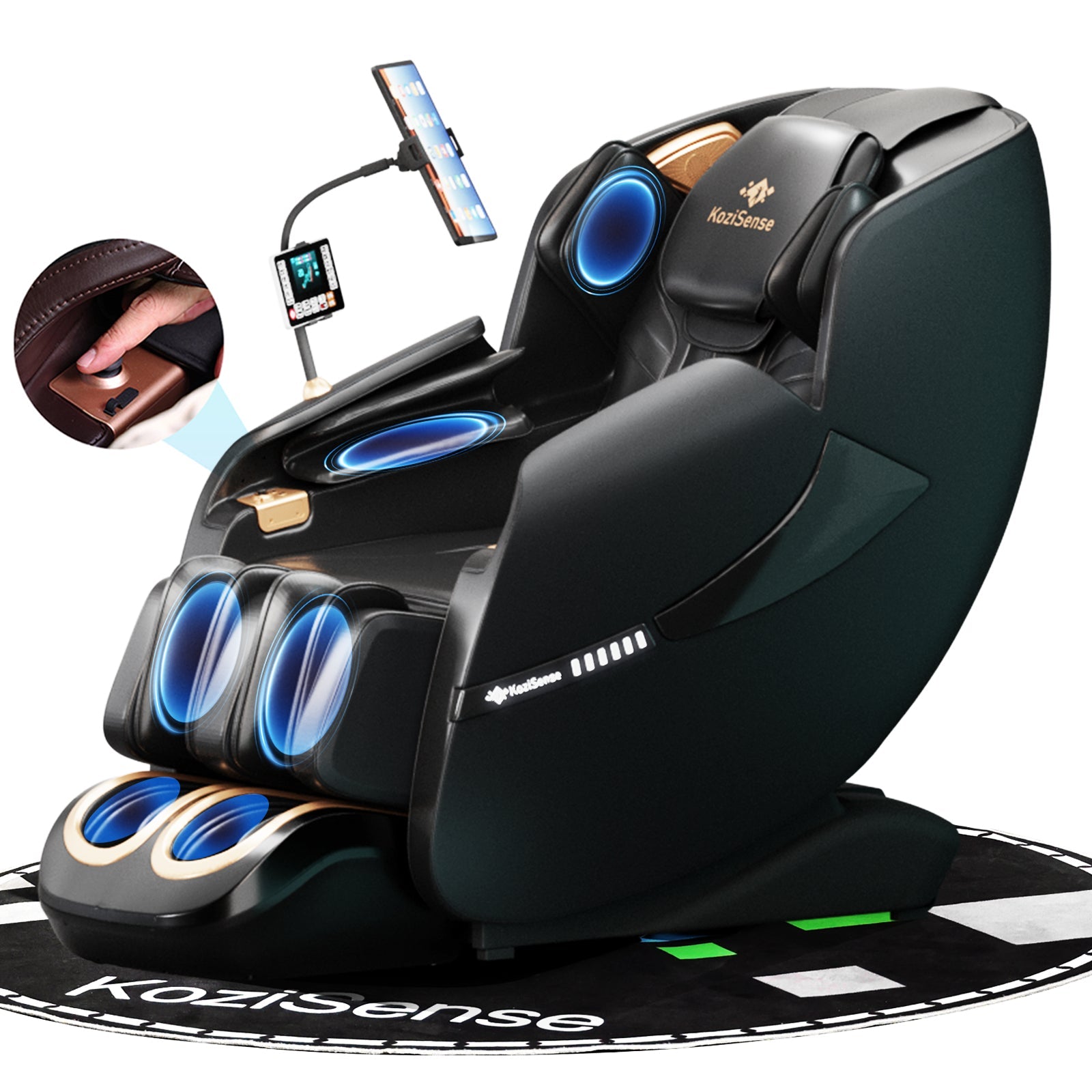 KoziSense KZ-A18 3D SL-Track Massage Chair - All Black