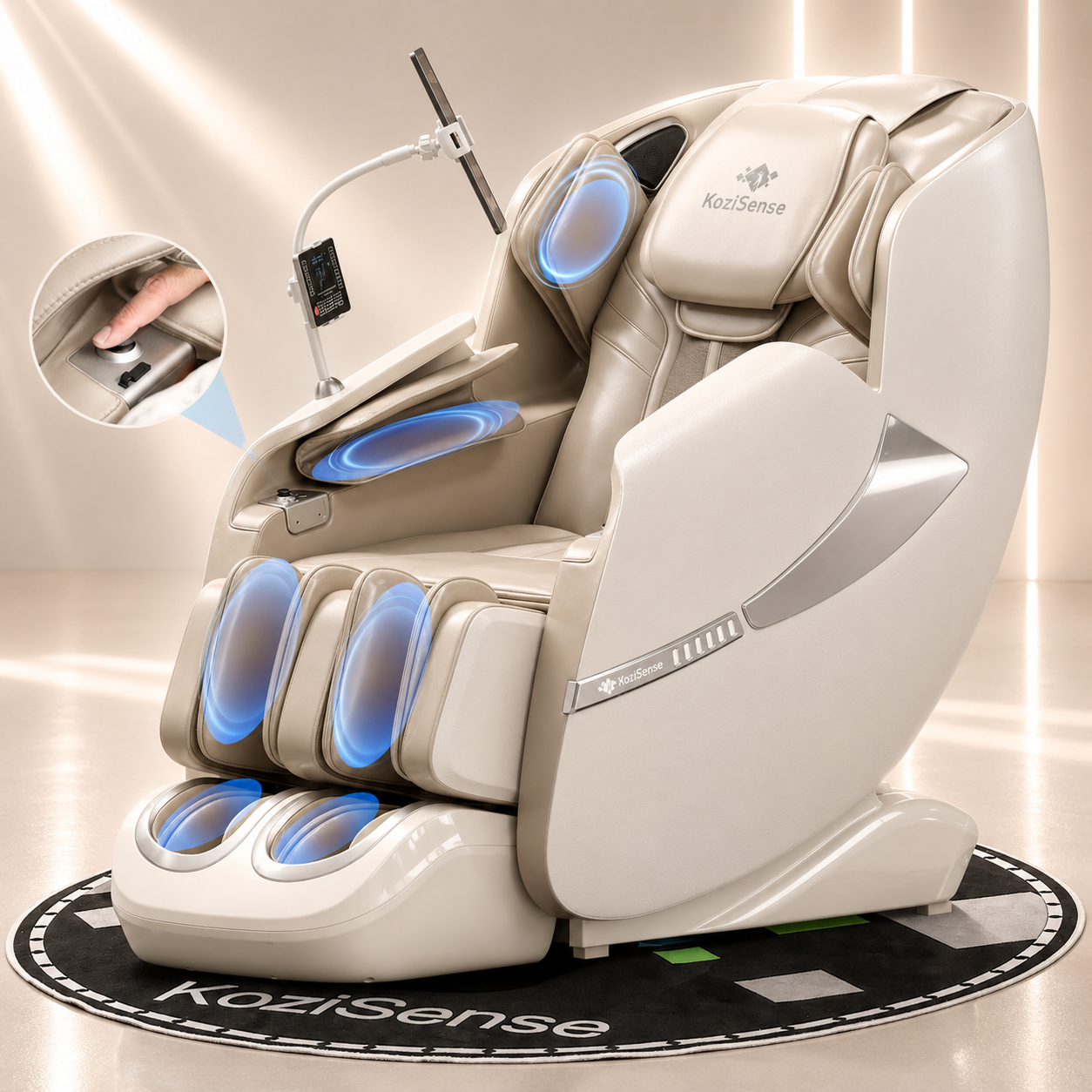 KoziSense KZ-A18 3D SL-Track Massage Chair - Black/Brown