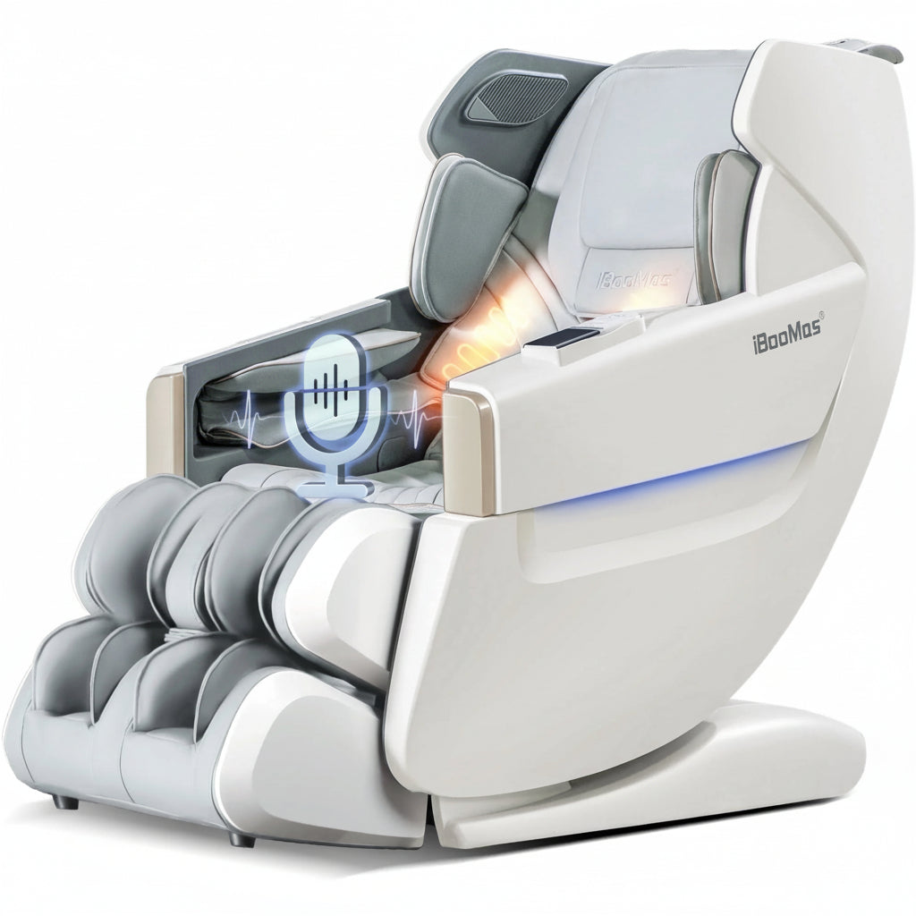 iBooMas 4D Zero-Gravity SL-Track Massage Chair - White
