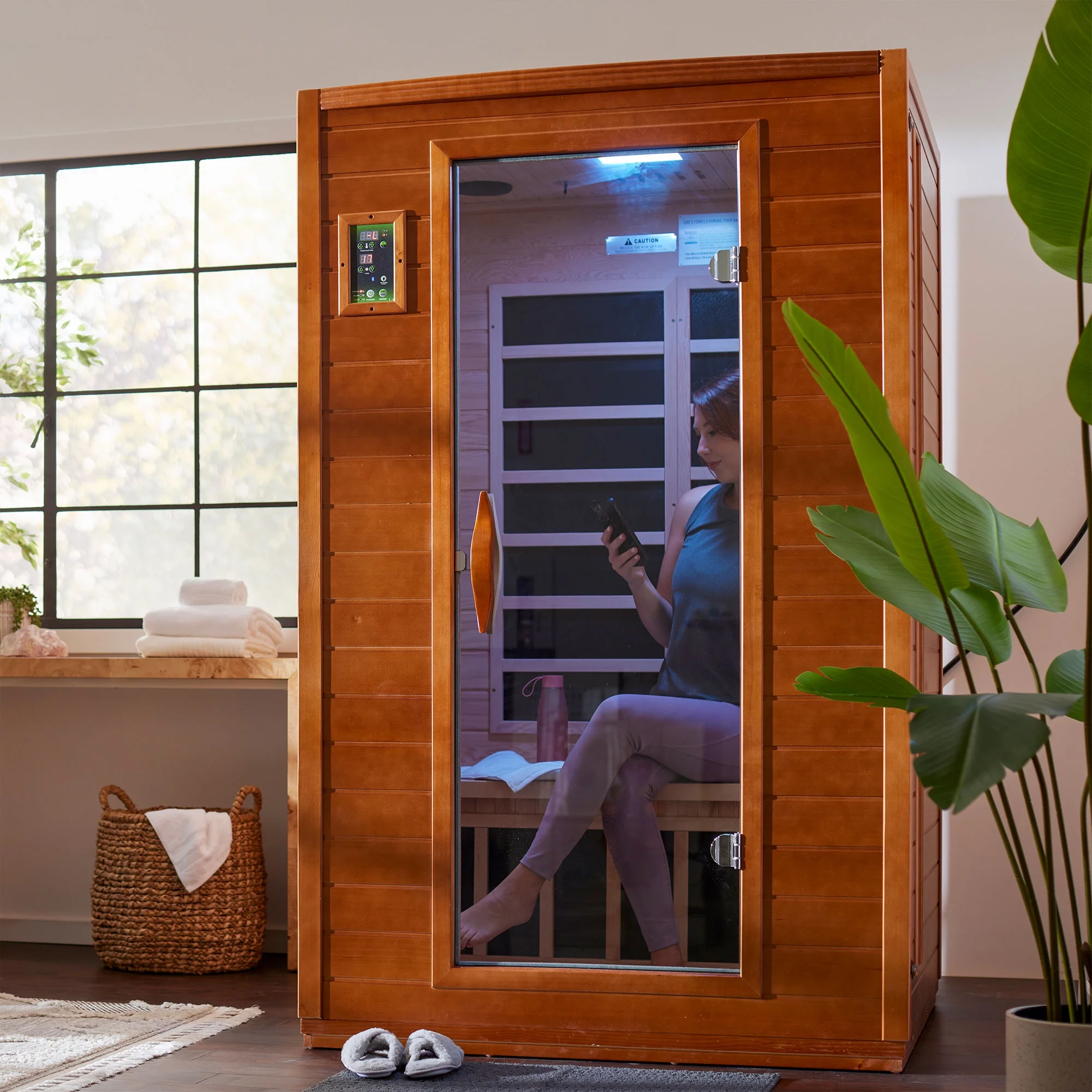 Andora 2-Person Low EMF Hemlock Infrared Sauna