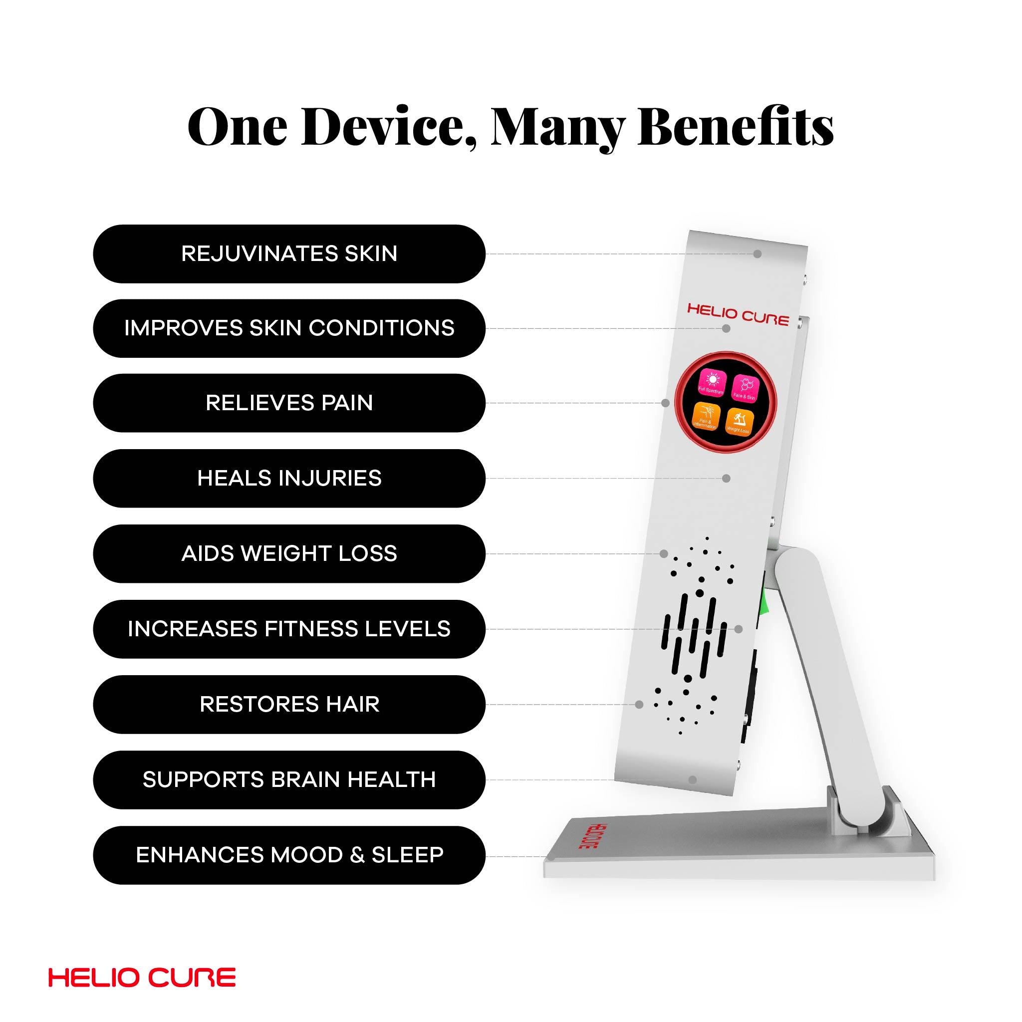 Helio Spark 6-Wavelength Red Light Therapy Panel