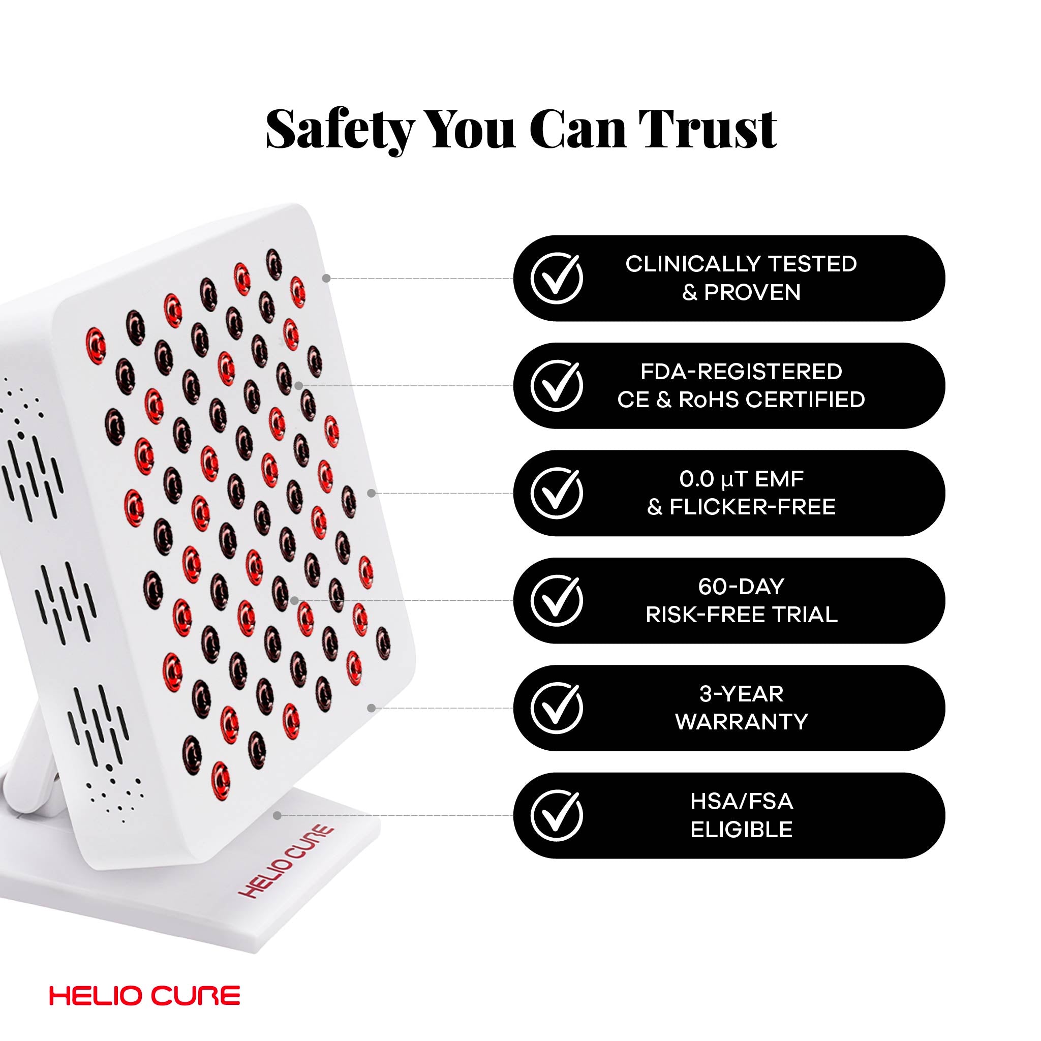 Helio Spark 6-Wavelength Red Light Therapy Panel