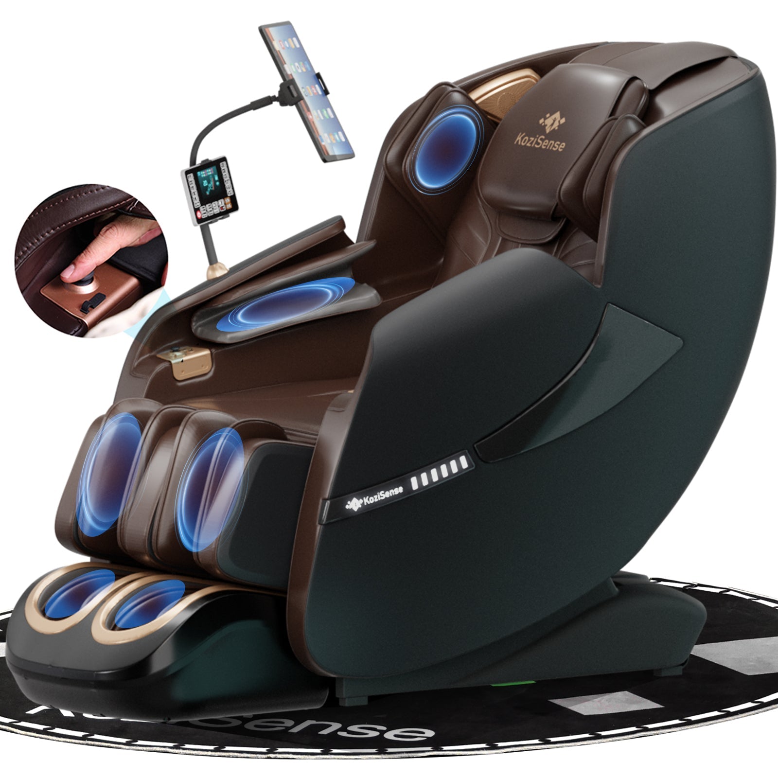 KoziSense KZ-A18 3D SL-Track Massage Chair - Black/Brown