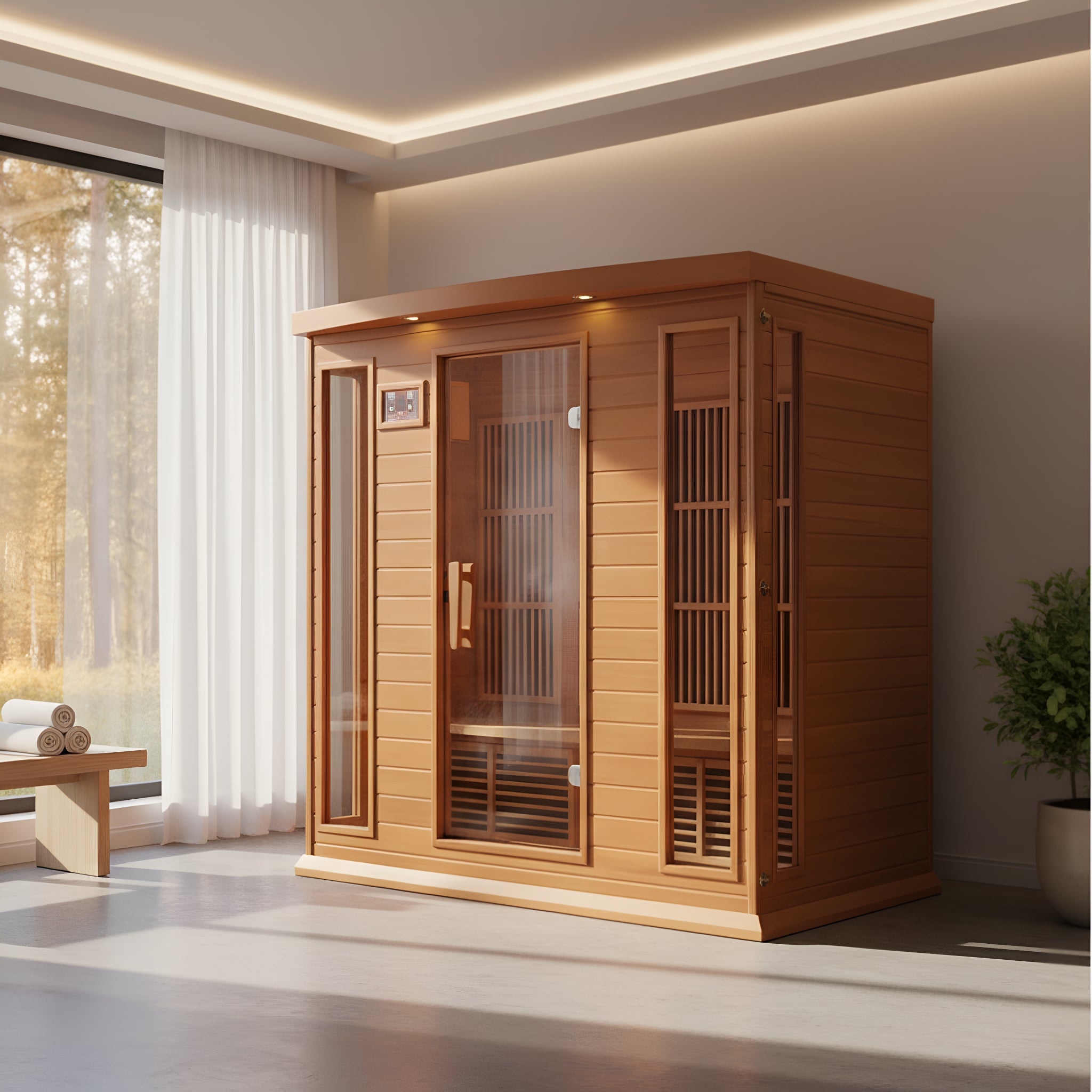 Maxxus 4-Person Near-Zero EMF Cedar Infrared Sauna