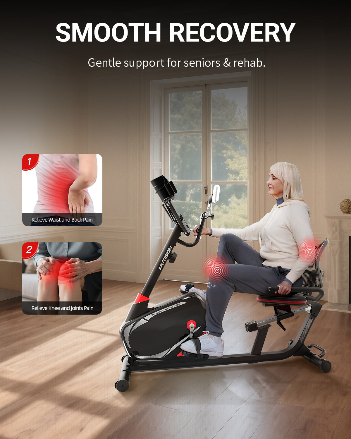 Harison HR-B8A RE Home Recumbent Exercise Bike