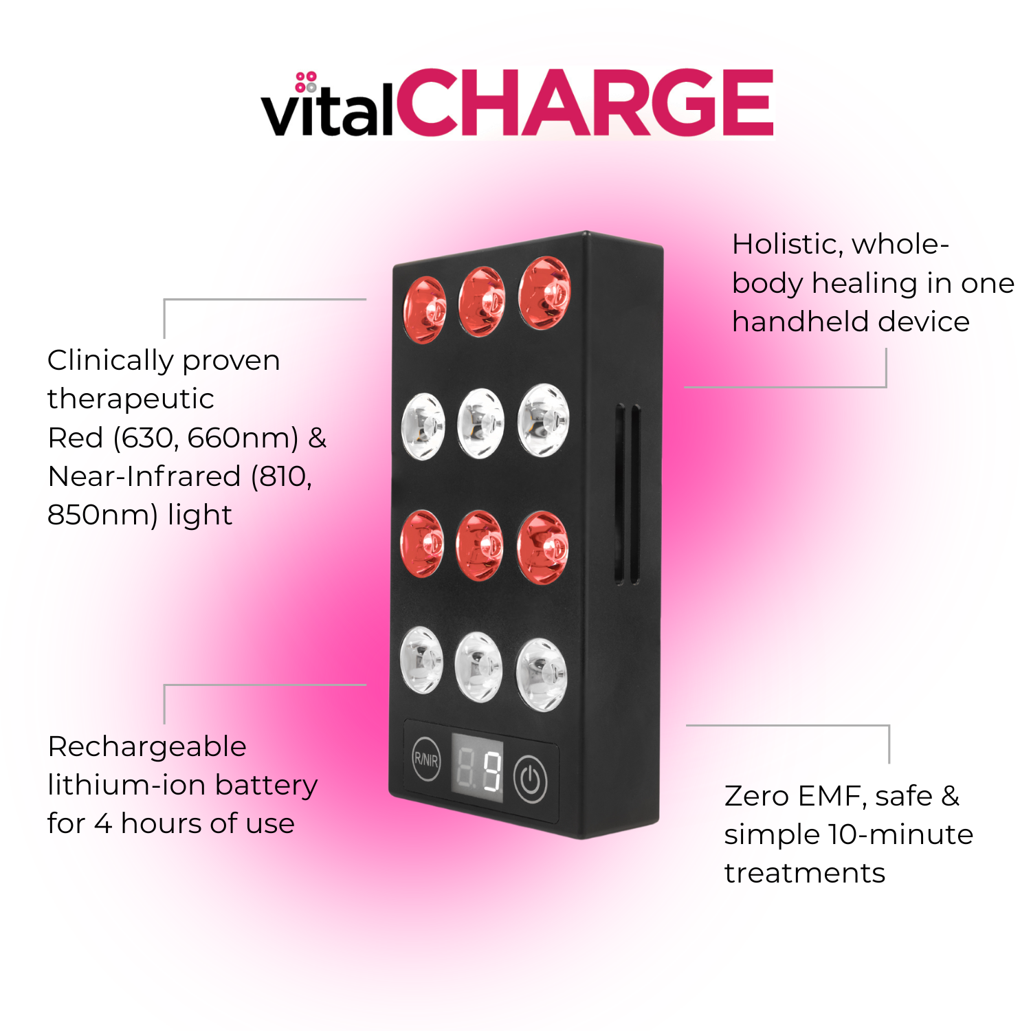 Vital Charge Portable Red Light Device