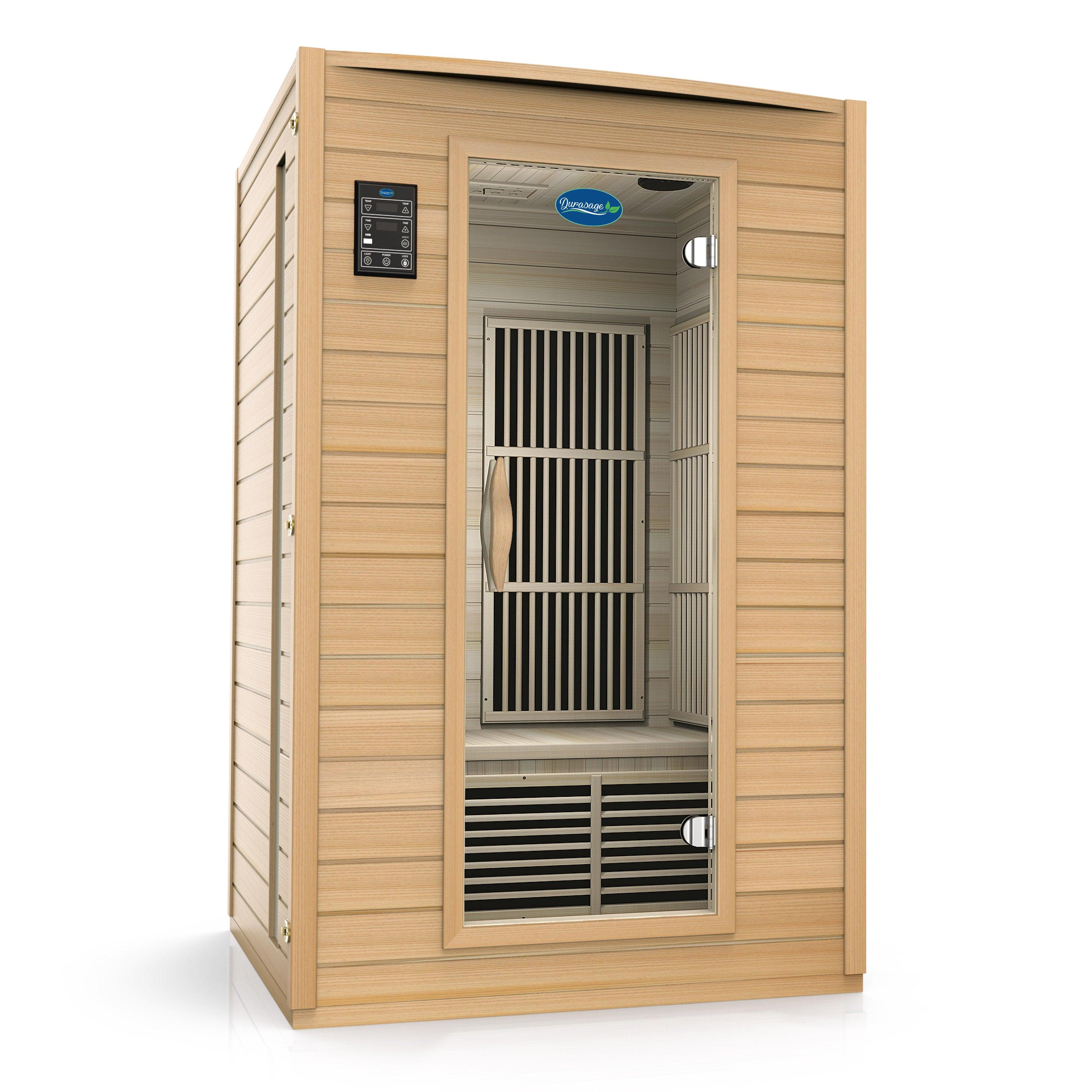 Durasage 2-Person Carbon Infrared Sauna - Canadian Hemlock