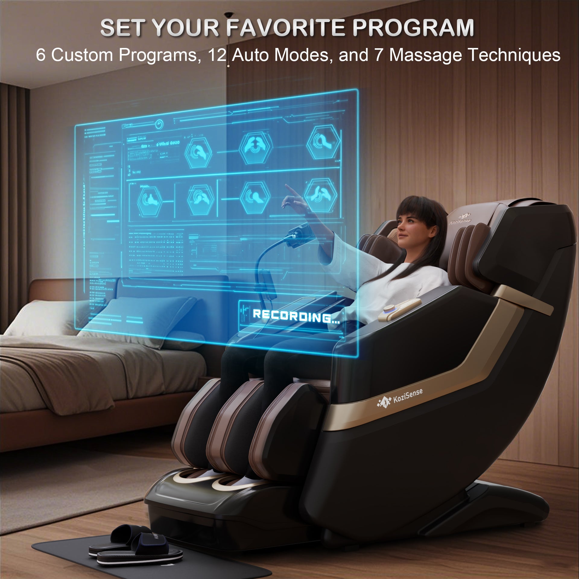 KoziSense KZ-313 Heated Jade Stone Massage Chair