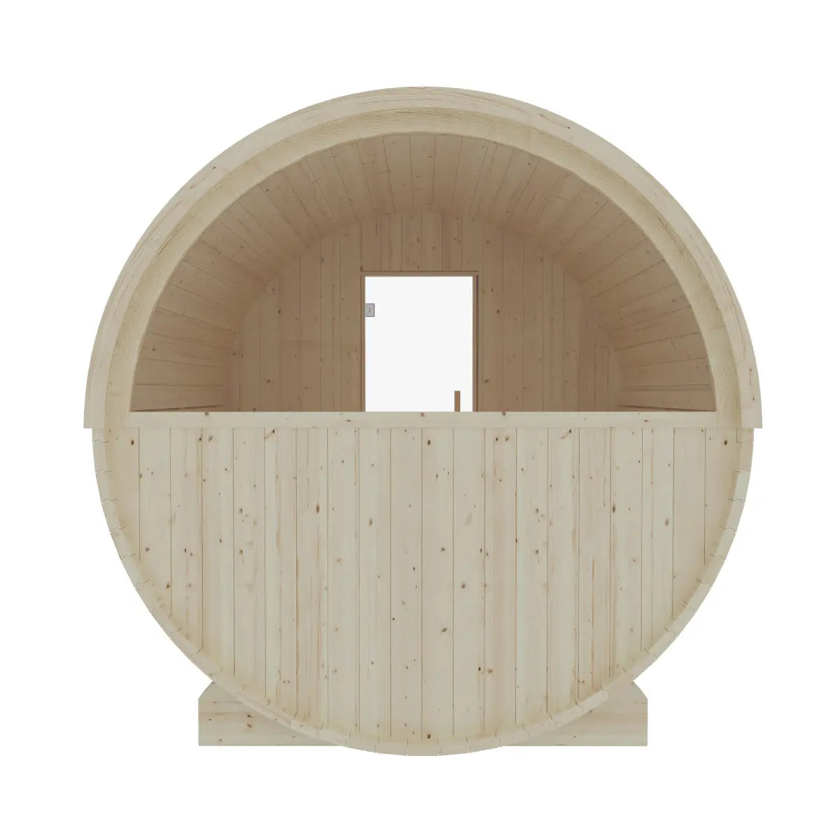 Turku 6-Person Finnish Barrel Sauna with Terrace + WiFi Heater