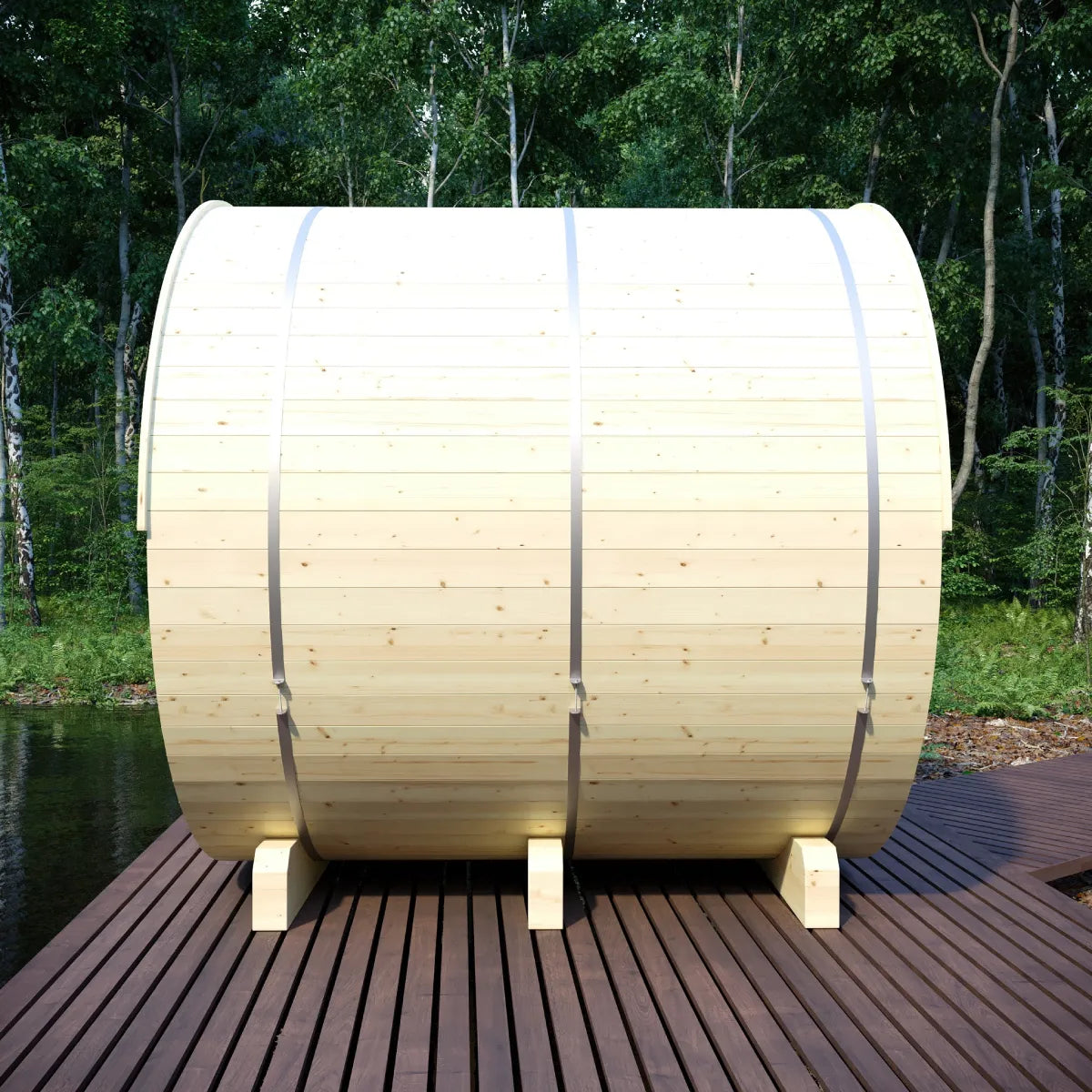 Vassa 6-Person Finnish Barrel Sauna with WiFi Heater